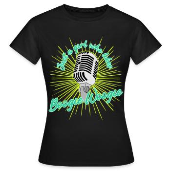 Boogie Woogie Swing Party - Frauen T-Shirt - Schwarz - Vorne - AI Model Female 172 dark (172cm)