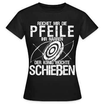 Recurvebogen Langbogen Bogenschießen - Frauen T-Shirt - Schwarz - Vorne - AI Model Female 172 dark (172cm)