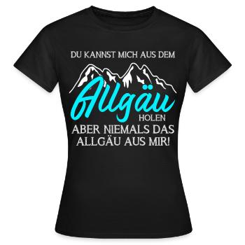 Allgäu Allgäuerin Allgäuer - Frauen T-Shirt - Schwarz - Vorne - AI Model Female 172 dark (172cm)