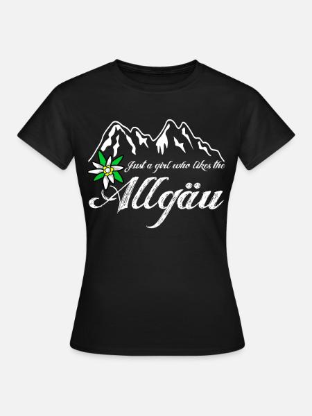 Allgäu Wandern Blume Berge Allgäuer - Frauen T-Shirt - Schwarz