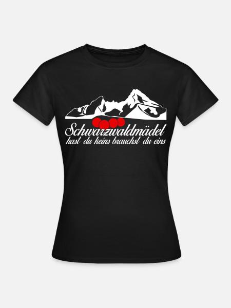 Schwarzwald Schwarzwälder Schwarzwaldbub - Frauen T-Shirt - Schwarz