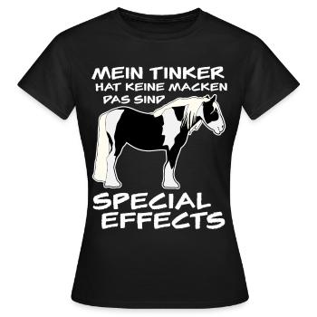 Irish Tinker Reiten Pferd Pferde - Frauen T-Shirt - Schwarz - Vorne - AI Model Female 172 dark (172cm)