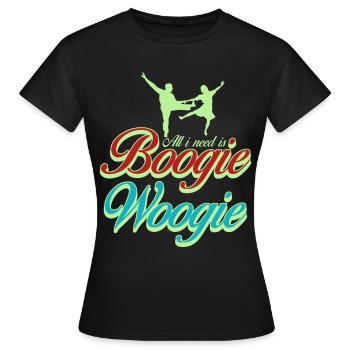 Boogie Woogie Tanz Tänzer Boogie-Woogie - Frauen T-Shirt - Schwarz - Vorne - AI Model Female 172 dark (172cm)