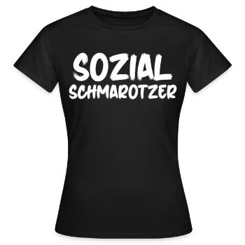 Arbeitsamt Sozialschmarotzer Arbeitslos - Frauen T-Shirt - Schwarz - Vorne - AI Model Female 172 dark (172cm)