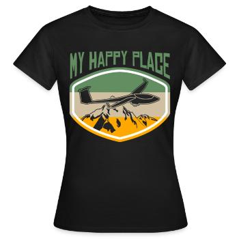 Planeur Planeur Planeur Planeur Planeur - T-shirt Femme - noir - Devant - AI Model Female 172 dark (172cm)