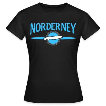 Norderney Île de la mer du Nord Mer du Nord - T-shirt Femme - noir - Devant - AI Model Female 172 dark (172cm)