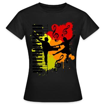 Boogie Woogie Swing Dancer Boogie-Woogie - T-shirt Femme - noir - Devant - AI Model Female 172 dark (172cm)