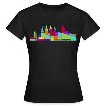 Chemnitz Sachsen Retro Chemnitzer - T-shirt Femme - noir - Devant - AI Model Female 172 dark (172cm)