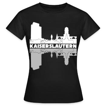 Kaiserslauterer Stadt Kaiserslautern - Frauen T-Shirt - Schwarz - Vorne - AI Model Female 172 dark (172cm)