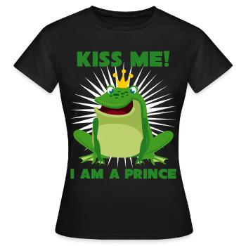 Grenouille Têtard Prince Grenouilles - T-shirt Femme - noir - Devant - AI Model Female 172 dark (172cm)