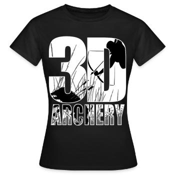 Tir à l’arc 3D Tir à l’arc Tir à l’arc - T-shirt Femme - noir - Devant - AI Model Female 172 dark (172cm)