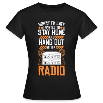 Opérateur radioamateur Radio Radio Radio Radio - T-shirt Femme - noir - Devant - AI Model Female 172 dark (172cm)