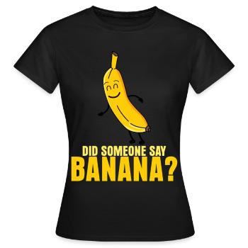 Banane Banane - T-shirt Femme - noir - Devant - AI Model Female 172 dark (172cm)
