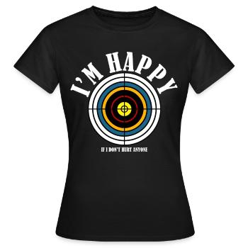 Langbogen 3D Bogensport Bogenschützen - Frauen T-Shirt - Schwarz - Vorne - AI Model Female 172 dark (172cm)