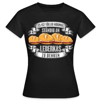 Leberkäse Fleischkas Witz Leberkas - Frauen T-Shirt - Schwarz - Vorne - AI Model Female 172 dark (172cm)