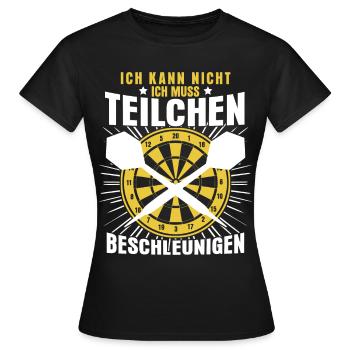 Dart Dartscheibe Dartpfeile Darts - Frauen T-Shirt - Schwarz - Vorne - AI Model Female 172 dark (172cm)