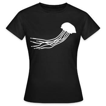 Synthétiseur Méduse Méduse Synthétiseurs modulaires - T-shirt Femme - noir - Devant - AI Model Female 172 dark (172cm)