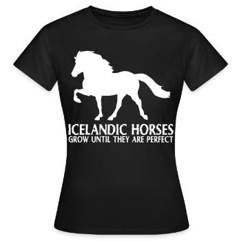Cheval islandais Cheval parfait Chevaux islandais - T-shirt Femme - noir - Devant - AI Model Female 172 dark (172cm)