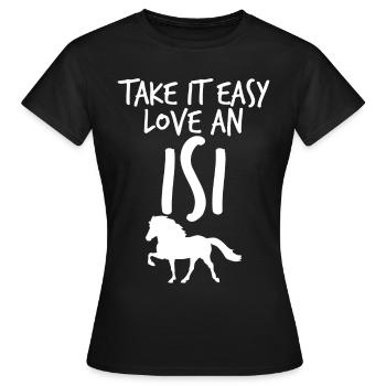 Cheval islandais Poney islandais Chevaux islandais - T-shirt Femme - noir - Devant - AI Model Female 172 dark (172cm)