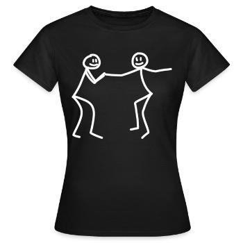 Boogie Woogie Swing Tänzer Boogie-Woogie - Frauen T-Shirt - Schwarz - Vorne - AI Model Female 172 dark (172cm)