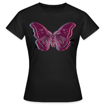 Moth Motten Vaporwave Motte Occulte Goth - T-shirt Femme - noir - Devant - AI Model Female 172 dark (172cm)