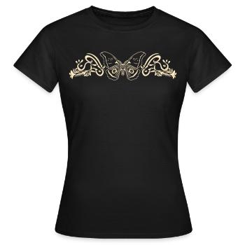 Moth Motten Motte Occulte Motte Mystique Goth - T-shirt Femme - noir - Devant - AI Model Female 172 dark (172cm)