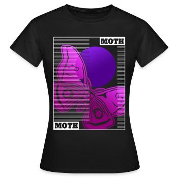 Moth Vaporwave Motten Motte Occulte Goth - T-shirt Femme - noir - Devant - AI Model Female 172 dark (172cm)