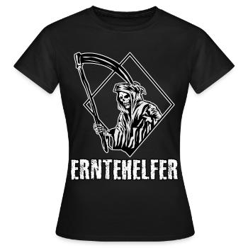 Sensenmann Erntehelfer Grim Reaper - Frauen T-Shirt - Schwarz - Vorne - AI Model Female 172 dark (172cm)