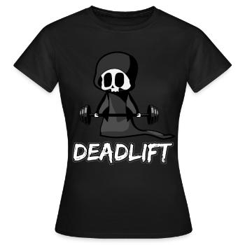 Sensenmann Deadlift Grim Reaper - Frauen T-Shirt - Schwarz - Vorne - AI Model Female 172 dark (172cm)