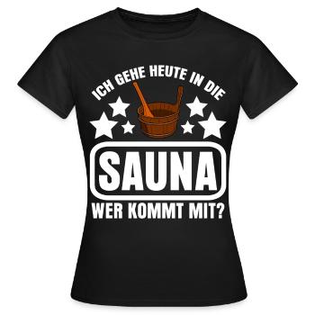 Sauna Saunist Saunameister Saunieren - Frauen T-Shirt - Schwarz - Vorne - AI Model Female 172 dark (172cm)