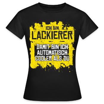 Autolackierer Fahrzeuglackierer Airbrush - Frauen T-Shirt - Schwarz - Vorne - AI Model Female 172 dark (172cm)