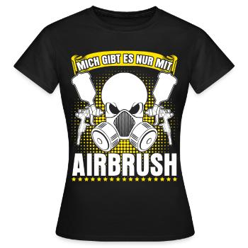 Autolackierer Lackierer Maler Airbrush - Frauen T-Shirt - Schwarz - Vorne - AI Model Female 172 dark (172cm)