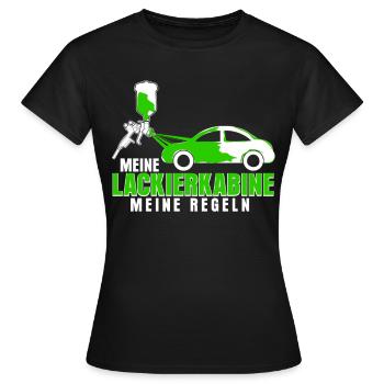 Autolackierer Airbrush Fahrzeuglackierer - Frauen T-Shirt - Schwarz - Vorne - AI Model Female 172 dark (172cm)