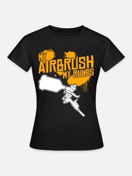 Autolackierer Airbrush Witz Lackierer - Frauen T-Shirt - Schwarz