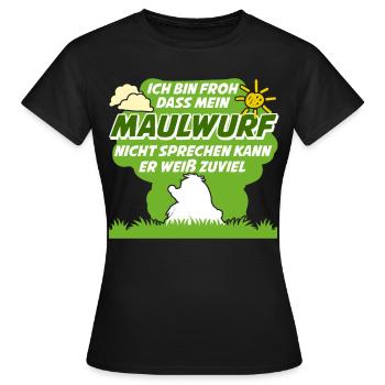 Maulwurf Mole Maulwürfe Maulwurfshügel - Frauen T-Shirt - Schwarz - Vorne - AI Model Female 172 dark (172cm)