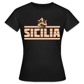 Armoiries de sicile Sicile - T-shirt Femme - noir - Devant - AI Model Female 172 dark (172cm)
