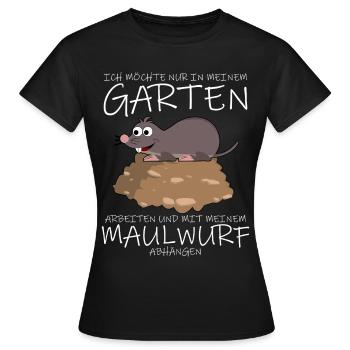 Maulwurf Mole Maulwürfe - Frauen T-Shirt - Schwarz - Vorne - AI Model Female 172 dark (172cm)