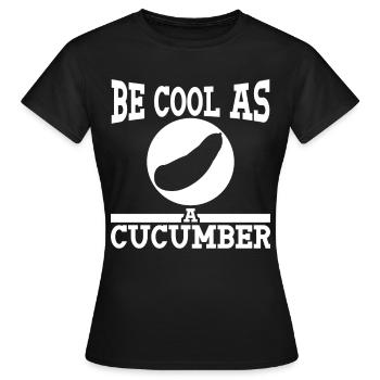 Gurke Gurken - Frauen T-Shirt - Schwarz - Vorne - AI Model Female 172 dark (172cm)
