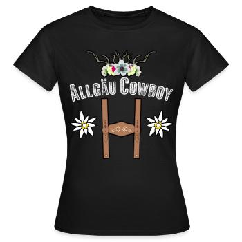 Allgäu Randonnée Escalade Allgäuer - T-shirt Femme - noir - Devant - AI Model Female 172 dark (172cm)
