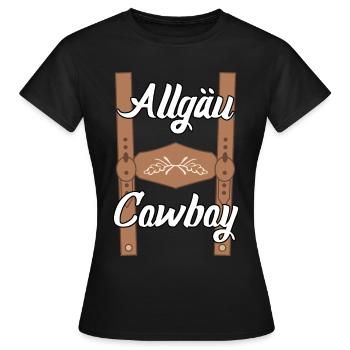 Alpes de l’Allgäu Randonnée Escalade Allgäuer - T-shirt Femme - noir - Devant - AI Model Female 172 dark (172cm)
