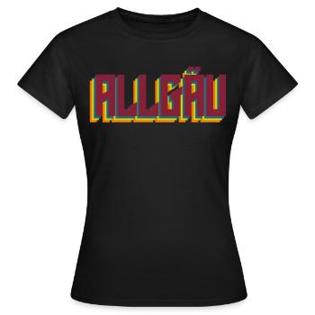 Alpes de l’Allgäu Allgäuerin Allgäuer - T-shirt Femme - noir - Devant - AI Model Female 172 dark (172cm)