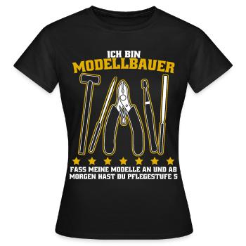 Modellbau Tabletop Modellbauer - Frauen T-Shirt - Schwarz - Vorne - AI Model Female 172 dark (172cm)
