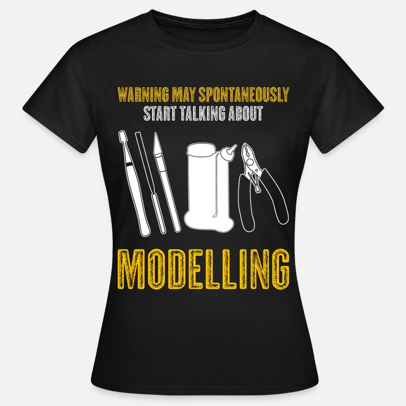 Model making tabletop funny model maker - Women's T-Shirt - black