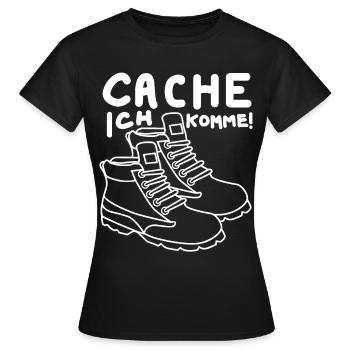 Geocacher Witz Cache Spruch Geocache - Frauen T-Shirt - Schwarz - Vorne - AI Model Female 172 dark (172cm)