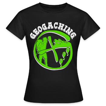 Geocacher Scavenger Hunt Cache Geocache - Women's T-Shirt - black - Front - AI Model Female 172 dark (172cm)