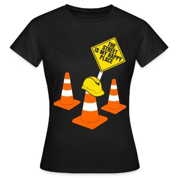 Construction de routes Constructeurs routiers Gardes routiers - T-shirt Femme - noir - Devant - AI Model Female 172 dark (172cm)