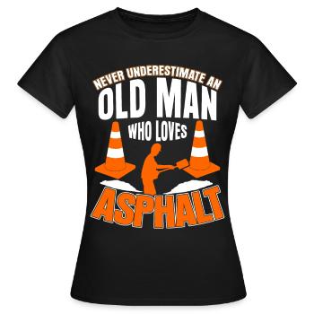 Construction de routes Gardes routiers Constructeurs de routes - T-shirt Femme - noir - Devant - AI Model Female 172 dark (172cm)
