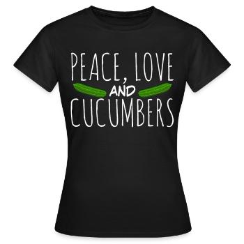 Concombre Concombres Concombres - T-shirt Femme - noir - Devant - AI Model Female 172 dark (172cm)