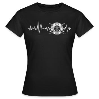 Arc 3D ECG Longbow - T-shirt Femme - noir - Devant - AI Model Female 172 dark (172cm)