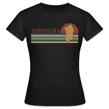 Sardaigne Sardaigne Sardaigne Rétro Sardaigne - T-shirt Femme - noir - Devant - AI Model Female 172 dark (172cm)